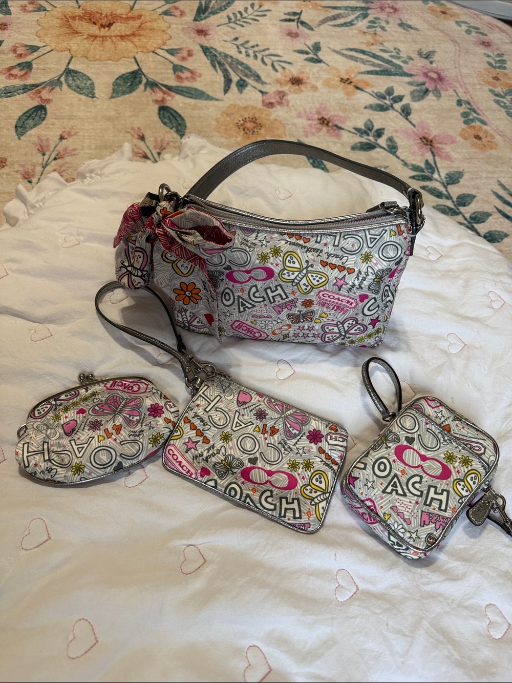 Coach Poppy Graffiti Butterfly bundle